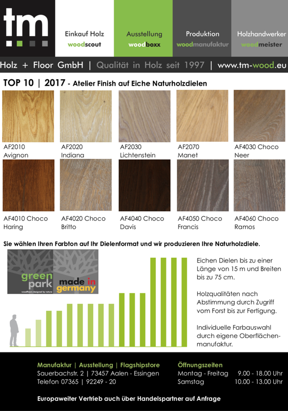 Top 10 Farben auf Eiche Dielen 2017